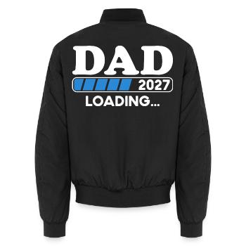 Dad Loading 2027 Schwangerschaft - Unisex Bomberjacke - Schwarz - Hinten - AI Model Male 185 light (185cm)