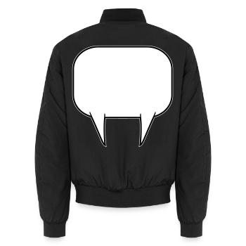 Sprechblase doppelt - Unisex Bomberjacke - Schwarz - Hinten - AI Model Male 185 light (185cm)