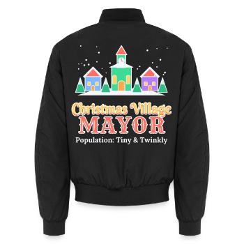 Weihnachtsdorf-Bürgermeister lustiges Feriendorf - Unisex Bomberjacke - Schwarz - Hinten - AI Model Male 185 light (185cm)
