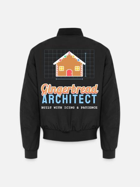 Lebkuchen-Architekt lustiges Weihnachtsbacken - Unisex Bomberjacke - Schwarz