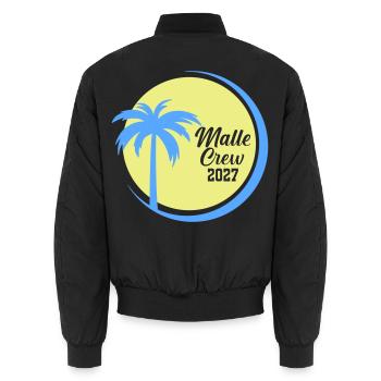 Malle Crew 2027 Palmen Circle - Unisex Bomberjacke - Schwarz - Hinten - AI Model Male 185 light (185cm)