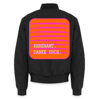 EHRENAMT Danke Euch - Unisex Bomberjacke - Schwarz - Hinten - AI Model Male 185 light (185cm)
