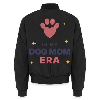 In meiner Dogmom-Ära - Unisex Bomberjacke - Schwarz - Hinten - AI Model Male 185 light (185cm)