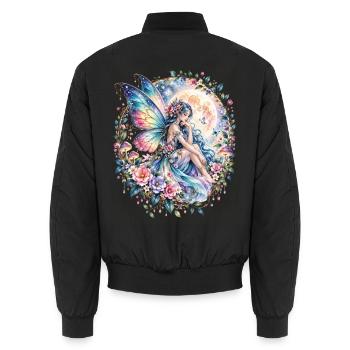 Mond, Fee, Feenfigur - Unisex Bomberjacke - Schwarz - Hinten - AI Model Male 185 light (185cm)