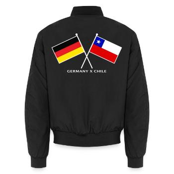Germany x Chile - Unisex Bomberjacke - Schwarz - Hinten - AI Model Male 185 light (185cm)