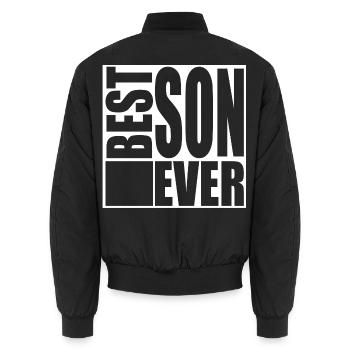Bester Sohn Geschenk - Unisex Bomberjacke - Schwarz - Hinten - AI Model Male 185 light (185cm)