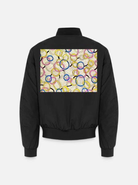 Verschlungener Farbkreis - Unisex Bomberjacke - Schwarz