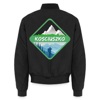 Geschenk für Kosciuszko - Unisex Bomberjacke - Schwarz - Hinten - AI Model Male 185 light (185cm)