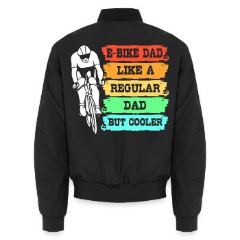 E-Bike EBike E Bike - Unisex Bomberjacke - Schwarz - Hinten - AI Model Male 185 light (185cm)