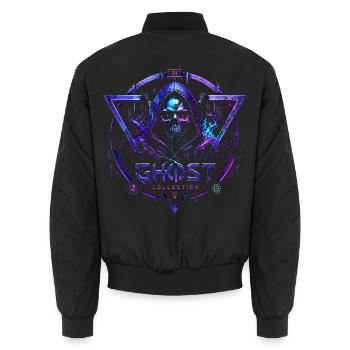 Geister-Neon-Triade – Horror – Halloween - Unisex Bomberjacke - Schwarz - Hinten - AI Model Male 185 light (185cm)