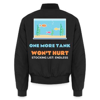 Ein weiteres Aquarium schadet nicht. Komisches Aquarium - Unisex Bomberjacke - Schwarz - Hinten - AI Model Male 185 light (185cm)