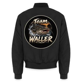Team Waller - Unisex Bomberjacke - Schwarz - Hinten - AI Model Male 185 light (185cm)