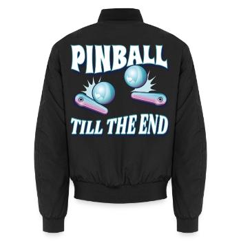  Flipper Flipperautomat Pinballs Arcade Game - Unisex Bomberjacke - Schwarz - Hinten - AI Model Male 185 light (185cm)