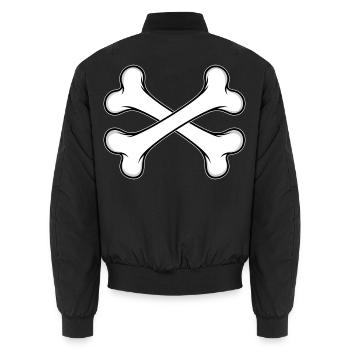 Hundeknochen gekreuzt - Unisex Bomberjacke - Schwarz - Hinten - AI Model Male 185 light (185cm)