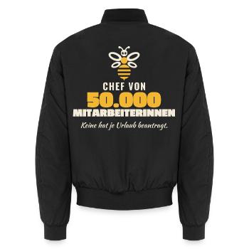 Imker Chef von 50000 Mitarbeiterinnen Bienen - Unisex Bomberjacke - Schwarz - Hinten - AI Model Male 185 light (185cm)