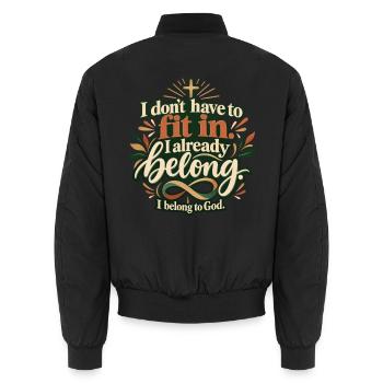 Gottes Kind - Unisex Bomberjacke - Schwarz - Hinten - AI Model Male 185 light (185cm)