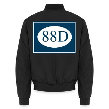 Chinesisches Abzeichen der 88. Division (Alternative Version) - Unisex Bomberjacke - Schwarz - Hinten - AI Model Male 185 light (185cm)