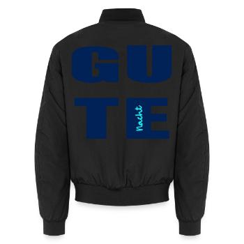 Gute Nacht - Unisex Bomberjacke - Schwarz - Hinten - AI Model Male 185 light (185cm)
