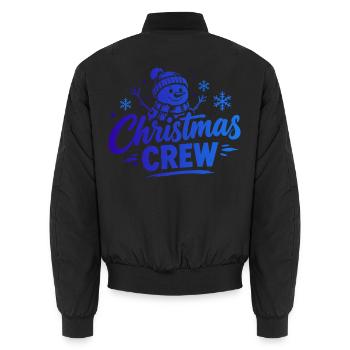 Christmas Crew Schneemann - Unisex Bomberjacke - Schwarz - Hinten - AI Model Male 185 light (185cm)