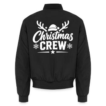 Christmas Crew Rentier - Unisex Bomberjacke - Schwarz - Hinten - AI Model Male 185 light (185cm)