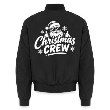 Christmas Crew Santa - Unisex Bomberjacke - Schwarz - Hinten - AI Model Male 185 light (185cm)