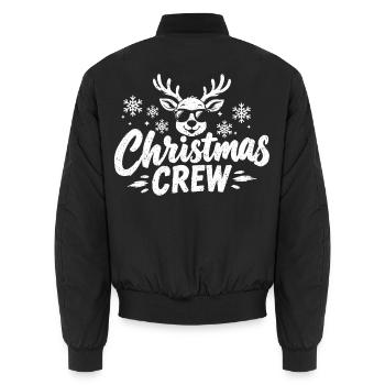 Christmas Crew Cooles Rentier - Unisex Bomberjacke - Schwarz - Hinten - AI Model Male 185 light (185cm)