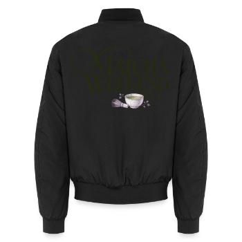 Matcha Wochenende Matcha Weekend Design - Unisex Bomberjacke - Schwarz - Hinten - AI Model Male 185 light (185cm)
