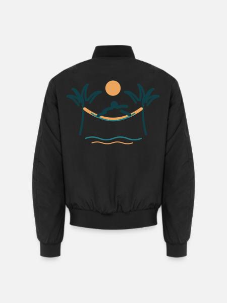 Palmenstrand Hängemattenzauber - Unisex Bomberjacke - Schwarz