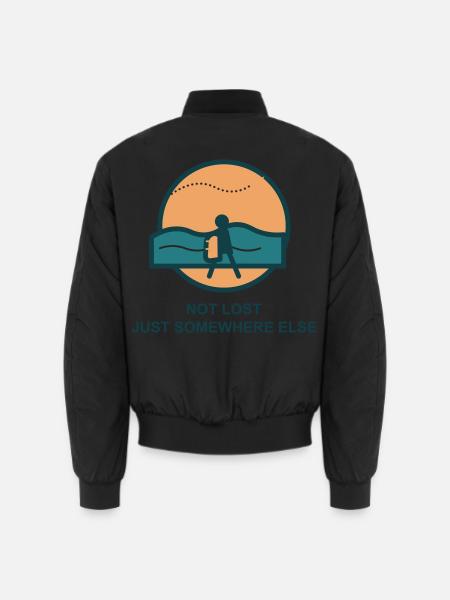 Not Lost Just Somewhere Else - Unisex Bomberjacke - Schwarz