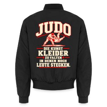 judo  - Unisex Bomberjacke - Schwarz - Hinten - AI Model Male 185 light (185cm)