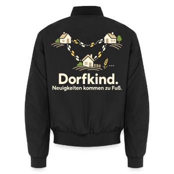 Dorfkind Dorfleben Dorfhumor Heimatliebe - Unisex Bomberjacke - Schwarz - Hinten - AI Model Male 185 light (185cm)