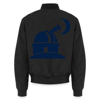 Sternwarte Observatorium Logo - Unisex Bomberjacke - Schwarz - Hinten - AI Model Male 185 light (185cm)