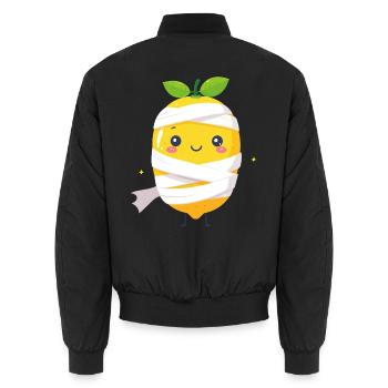 Süße Mumien-Zitrone - Unisex Bomberjacke - Schwarz - Hinten - AI Model Male 185 light (185cm)