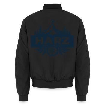 Harz Explorers Outdoor - Unisex Bomberjacke - Schwarz - Hinten - AI Model Male 185 light (185cm)