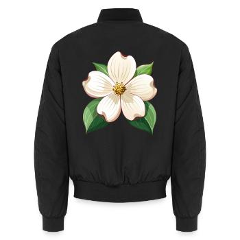 Hartriegelblume - Unisex Bomberjacke - Schwarz - Hinten - AI Model Male 185 light (185cm)