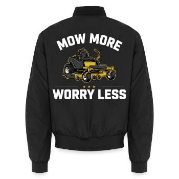 Zero Turn Mower Für Gartenbesitzer - Unisex Bomberjacke - Schwarz - Hinten - AI Model Male 185 light (185cm)
