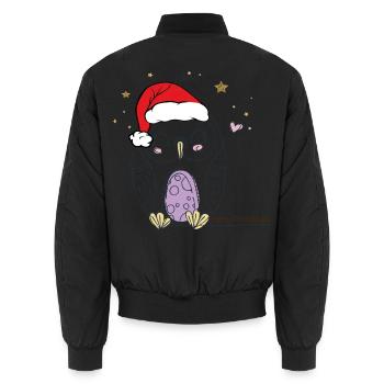 Merry Christmas - Unisex Bomberjacke - Schwarz - Hinten - AI Model Male 185 light (185cm)