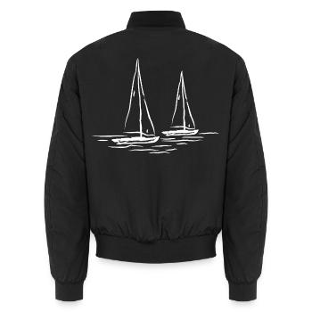 Segelboote Segelboot Segler - Unisex Bomberjacke - Schwarz - Hinten - AI Model Male 185 light (185cm)