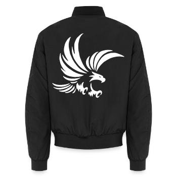 Weißer Totemadler - Unisex Bomberjacke - Schwarz - Hinten - AI Model Male 185 light (185cm)