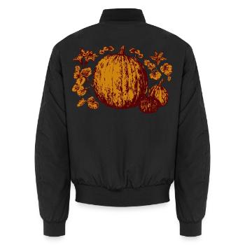 kürbisse - Unisex Bomberjacke - Schwarz - Hinten - AI Model Male 185 light (185cm)