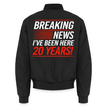 Mitarbeiter der Woche Mitarbeiter des Monats - Unisex Bomberjacke - Schwarz - Hinten - AI Model Male 185 light (185cm)