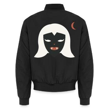 Halloween Vampirin Damen - Unisex Bomberjacke - Schwarz - Hinten - AI Model Male 185 light (185cm)