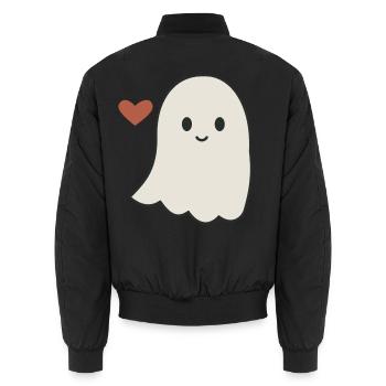 Halloween Geist Damen - Unisex Bomberjacke - Schwarz - Hinten - AI Model Male 185 light (185cm)