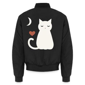 Halloween Katze Damen - Unisex Bomberjacke - Schwarz - Hinten - AI Model Male 185 light (185cm)