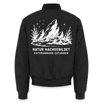 Naturausbruch und Ruhe - Unisex Bomberjacke - Schwarz - Hinten - AI Model Male 185 light (185cm)