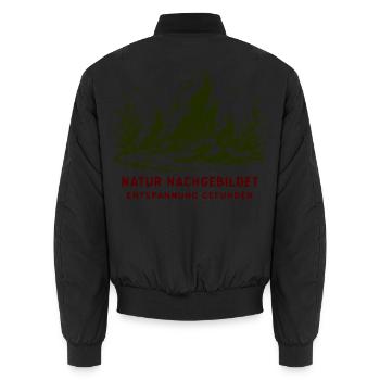 Natur Nachgebildet Entspannung Gefunden - Unisex Bomberjacke - Schwarz - Hinten - AI Model Male 185 light (185cm)