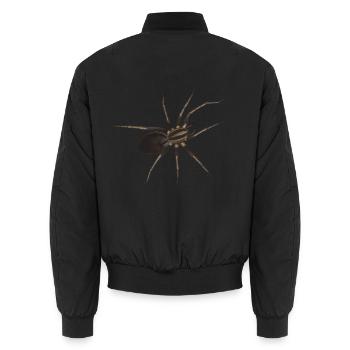 Realistische Spinne - Halloween Kostüm Motiv - Unisex Bomberjacke - Schwarz - Hinten - AI Model Male 185 light (185cm)