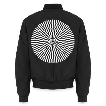 Radialer Prisma-Burst - Unisex Bomberjacke - Schwarz - Hinten - AI Model Male 185 light (185cm)