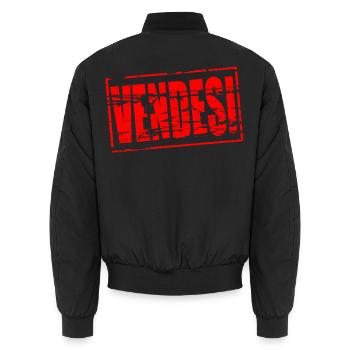 Vendesi - Unisex Bomberjacke - Schwarz - Hinten - AI Model Male 185 light (185cm)