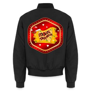 Weihnachten Schwäbische Maultaschen - Unisex Bomberjacke - Schwarz - Hinten - AI Model Male 185 light (185cm)
